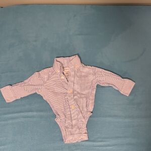 Striped Baby Bodysuit with Collar